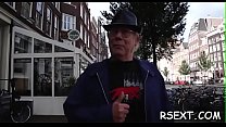 Horny old stud takes a tour in amsterdam's redlight district